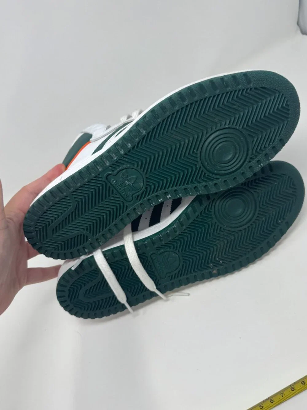 Adidas Originals Top Ten Hi White Green Orange High Top Sneakers Men's 9.5